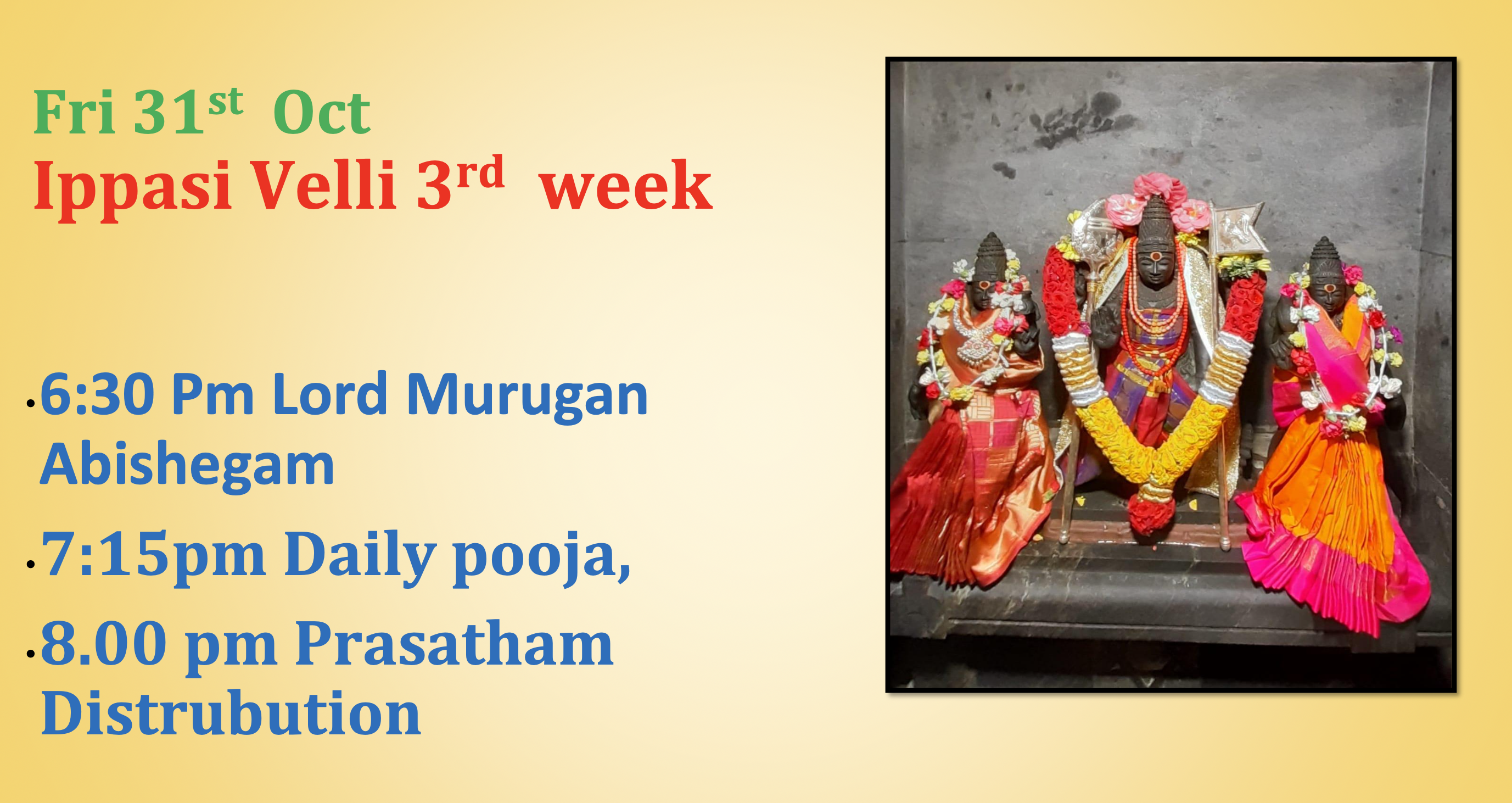Fri 31st Oct – Ippasi Velli (3rd Week)